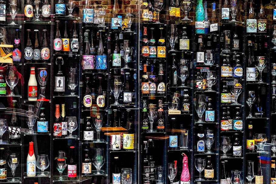 alcoholic drinks, food and Drink, alcohol, beer, beers, drink, drinks, large group of objects, abundance, full frame