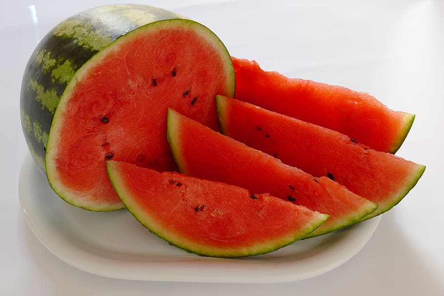 watermelon, fruit, fresh, melon, juicy, vitamins, red, refreshments, food, food and drink