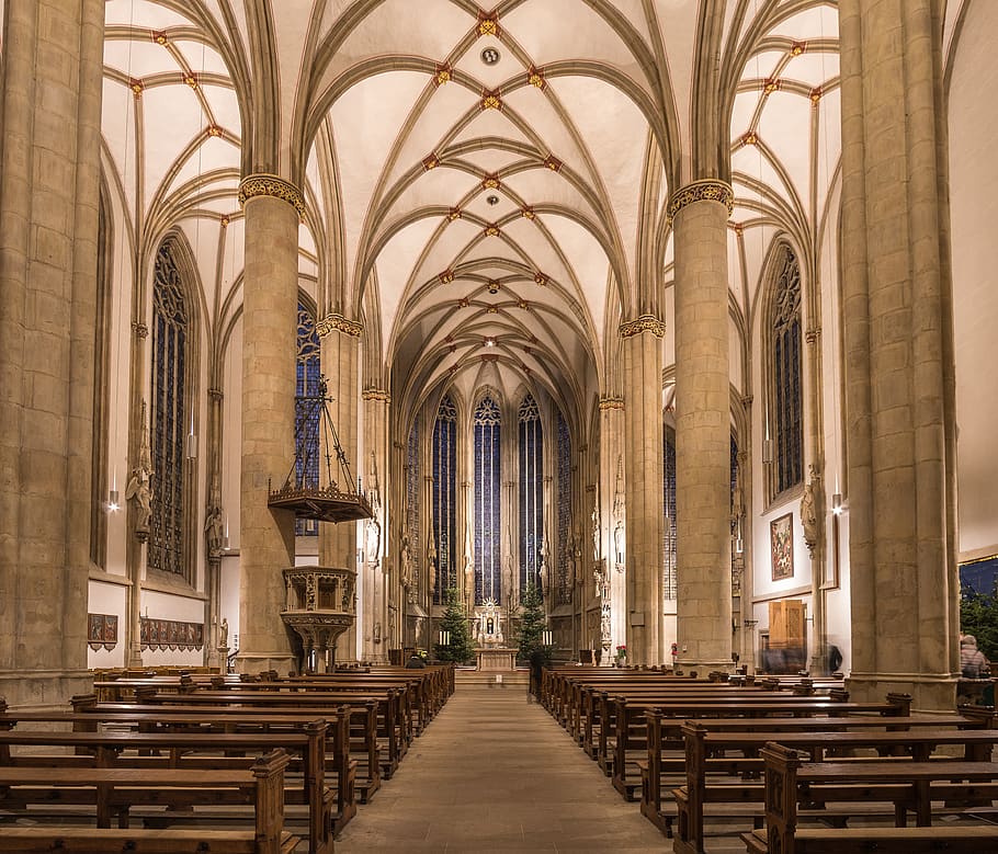 Iglesia, banco, religión, catedral, arquitectura, Münster, Lamberti, creencia, lugar de culto, espiritualidad