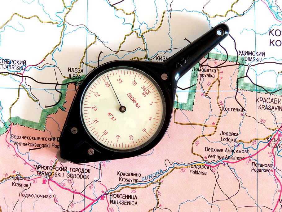 odometer, map, measurement, measure, scale, distance, tool, world map, time, clock