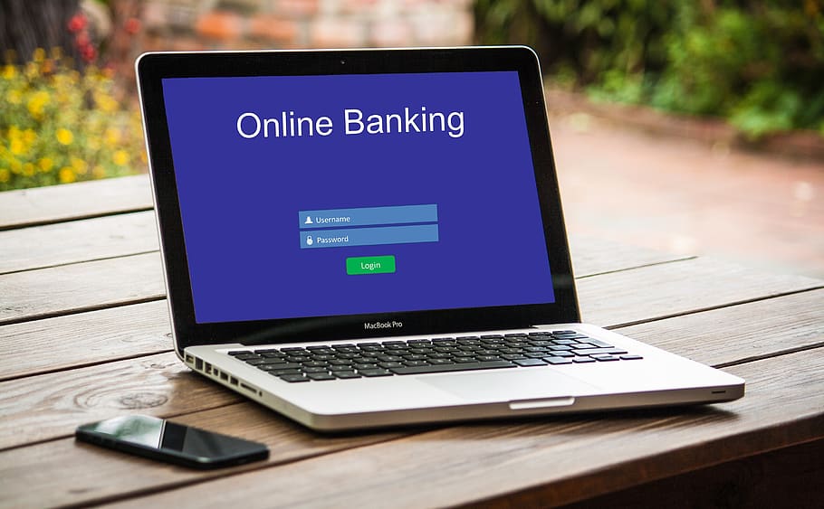 banco on-line, on-line, banco, bancário, nome de usuário, senha, computador, laptop, finanças, dinheiro
