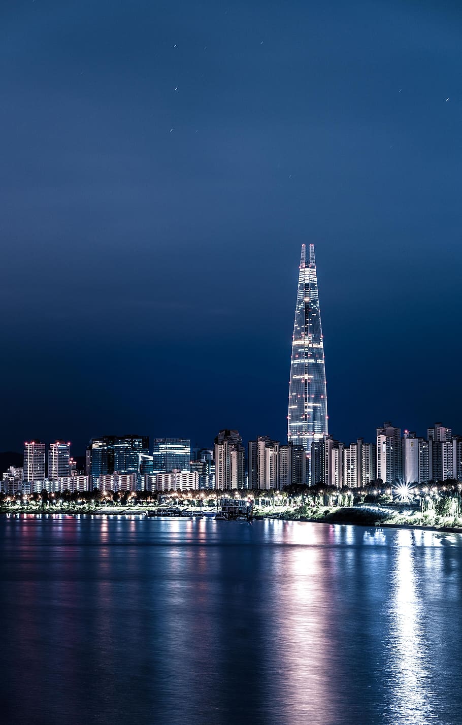 seoul, night view, city, han river, a night view of seoul, night scenery, night photography, lotte tower, tower, building exterior