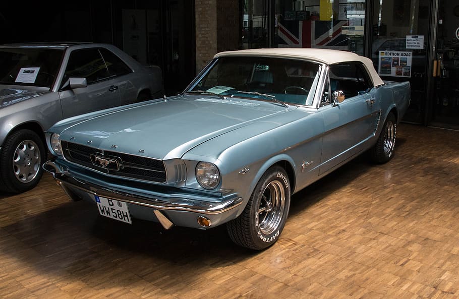 auto, vehicle, classic, chrome, ford, mustang, oldtimer, automotive, ford mustang, convertible