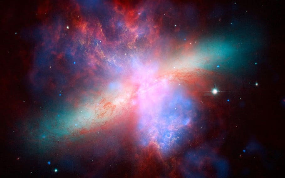 messier 82, ngc 3034, m82, spiral galaxy, constellation large bear, m 82, irregular galaxy, starry sky, space, universe