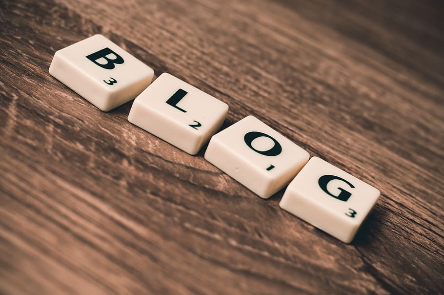 blog, blogging, business, web, internet, scrabble, wood, wood - material, table, number