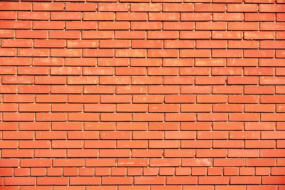 Brick Wall Red Background 