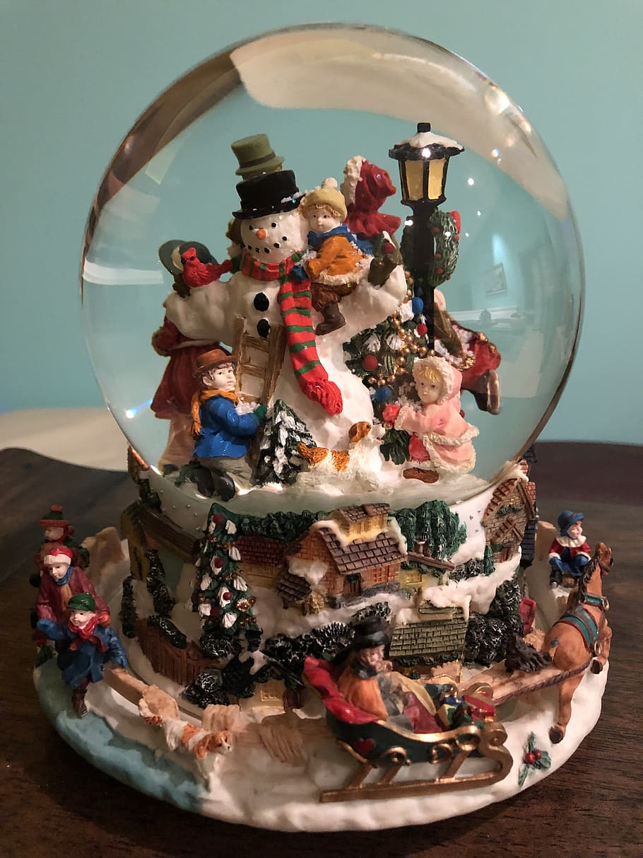 snow globe, christmas, season, holiday, winter, decoration, snowglobe, xmas, globe, old fashioned