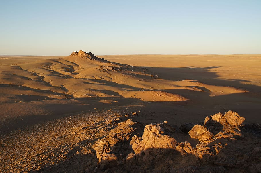 gurun, gobi, Mongolia, pemandangan, perjalanan, pasir, alam, kering, padang rumput, bukit pasir