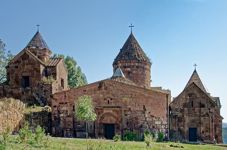 armenia, biara goshavank, biara, gereja, arsitektur, historis, agama, kaukasus, struktur yang dibangun, eksterior bangunan