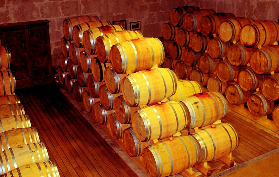 cellar, -, wooden, barrels, douro, port wine barrels, alcohol, barrel, beverage, dark