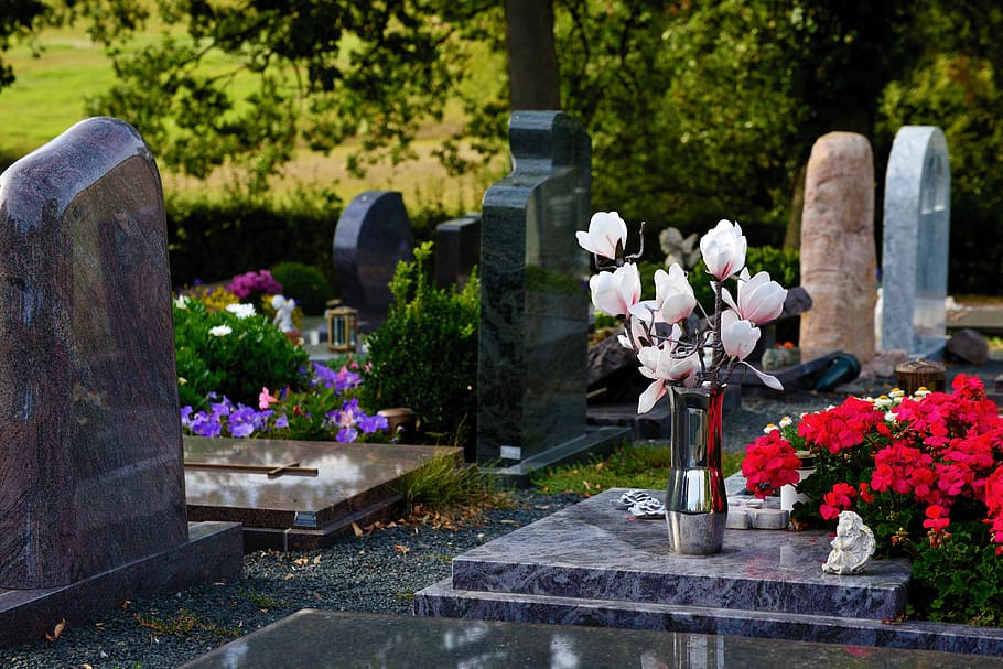 tumbas, cementerio, grabschmuck, cuidado de la tumba, muerte, descanso, piedra, lápida, luto, funeral