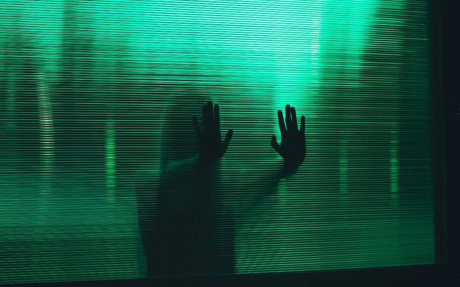 glass, hands, palm, transparent, green, ghost, stop, reflection, human hand, hand