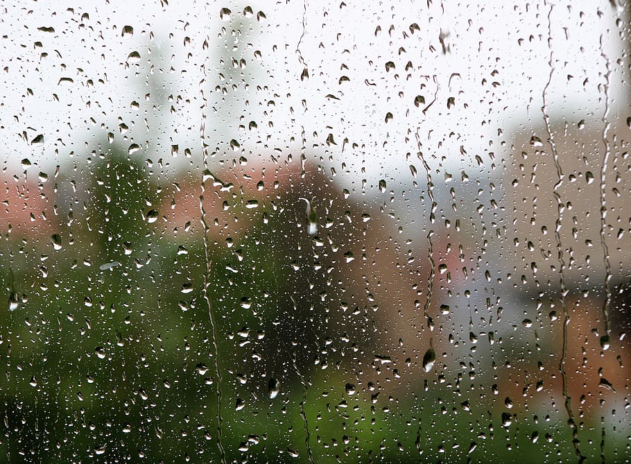 hujan, tetes, basah, air, latar belakang, tetesan hujan, tekstur, jendela, penurunan, bahan kaca