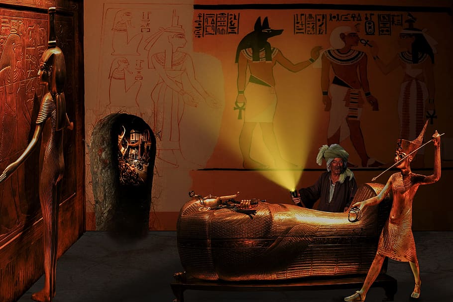 egypt, ancient, tutankhamun, grave, mummy, object, history, culture, heritage, art and craft