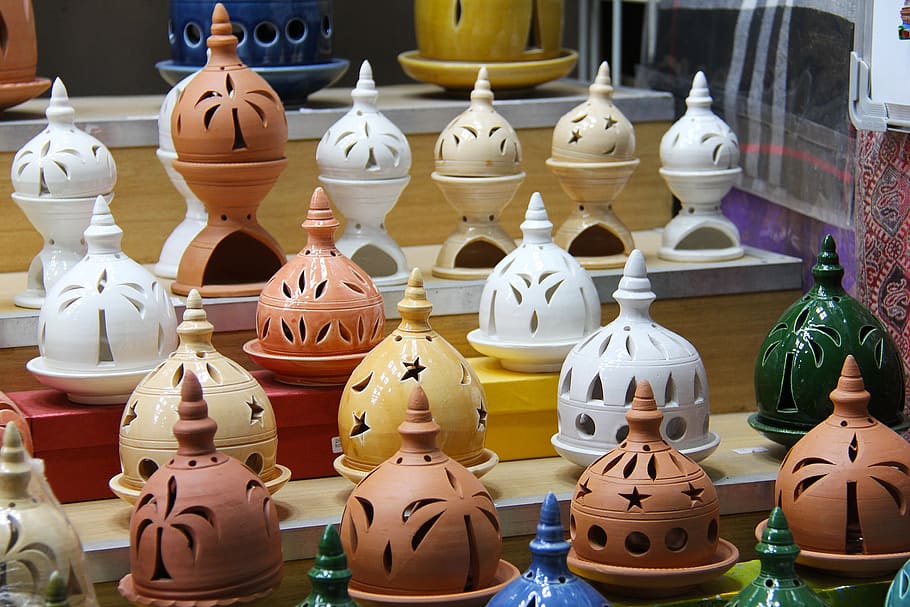pottery, ceramic, market, people, clay, souq, muscat, oman, middle east, craft