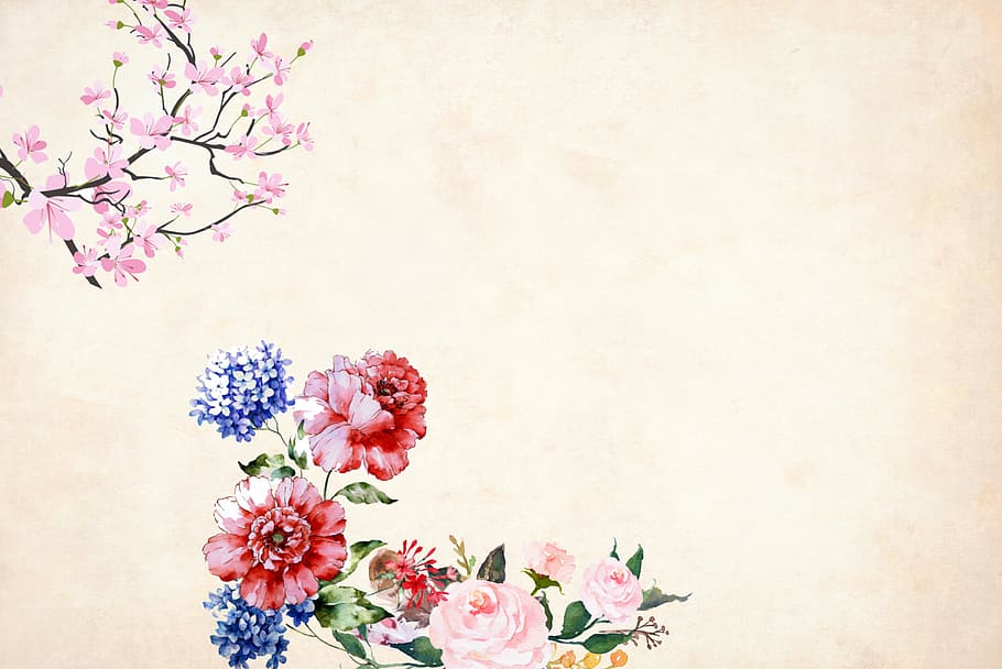 flower, floral, background, paper, vintage, roses, bouquet, cluster, leaf, decoration