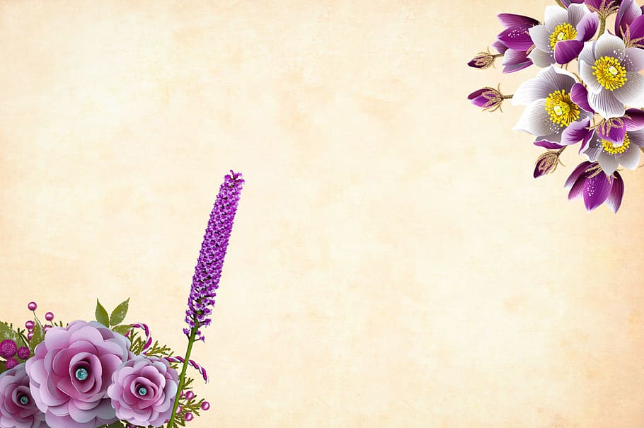 Adornado, flores, ilustrado, fondo claro, fondo., fondo, acuarela, floral, frontera, marco de jardín