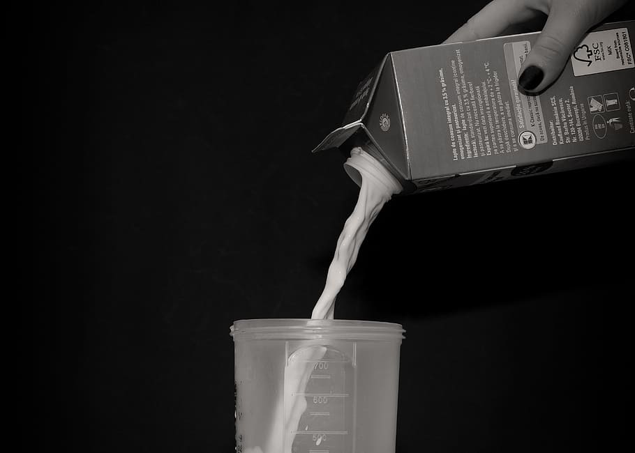 fresh milk, dairy, drink, fresh, milk, black background, studio shot, indoors, refreshment, pouring