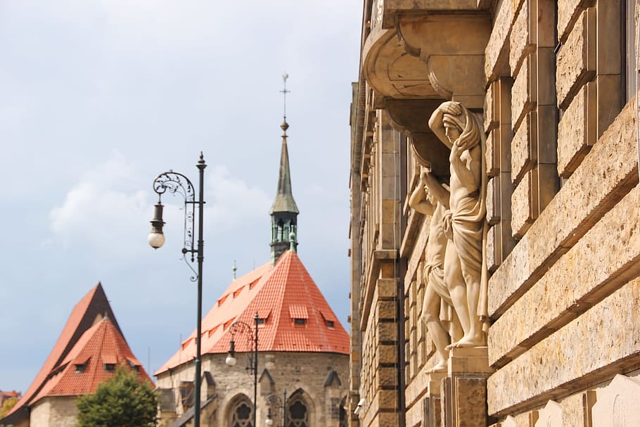 torre, medieval, Praha, viagem, Praga, urbano, Marco, atração, panorâmica, castelo