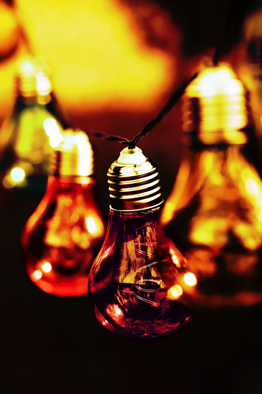 light bulbs, colorful, lamps, light, energy, lighting equipment, illuminated, close-up, indoors, light bulb