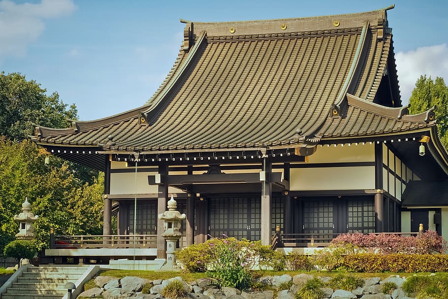 templo, japonês, ásia, arquitetura, religião, cultura, pagode, lagoa, locais de interesse, budismo
