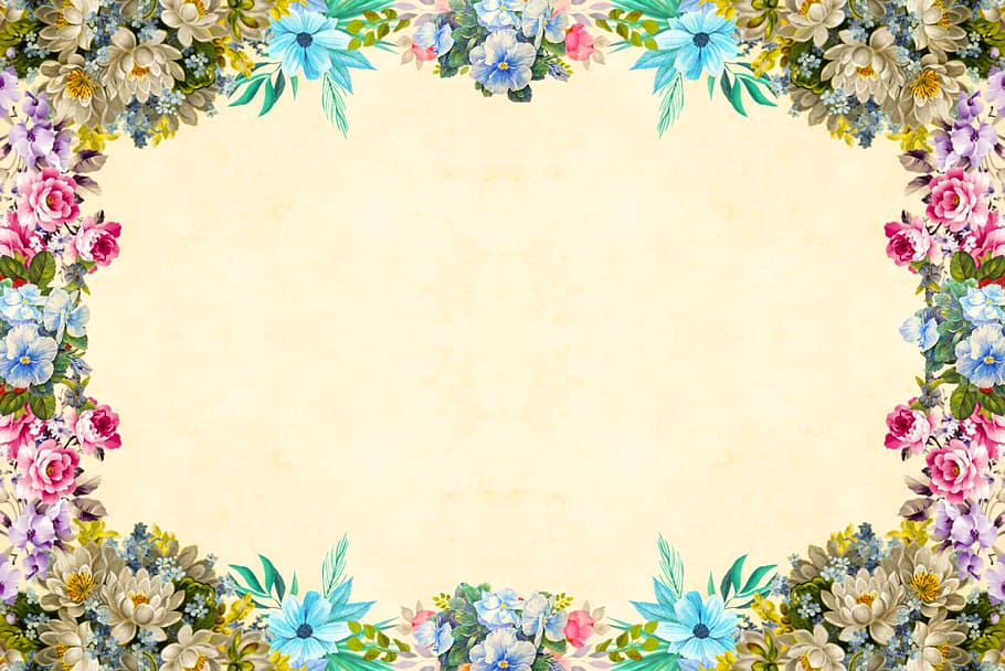 flower frame, vintage, style paper, flower, background, roses, bouquet, floral, cluster, leaf