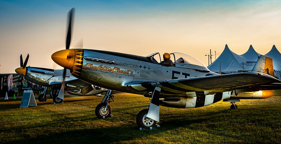 aircraft, airplane, mustang, aviation, p-51, plane, ww2, military, prop, wings