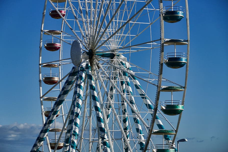 ferris wheel, landmark, royan, france, tourism, places of interest, sky, attraction, leisure, fair