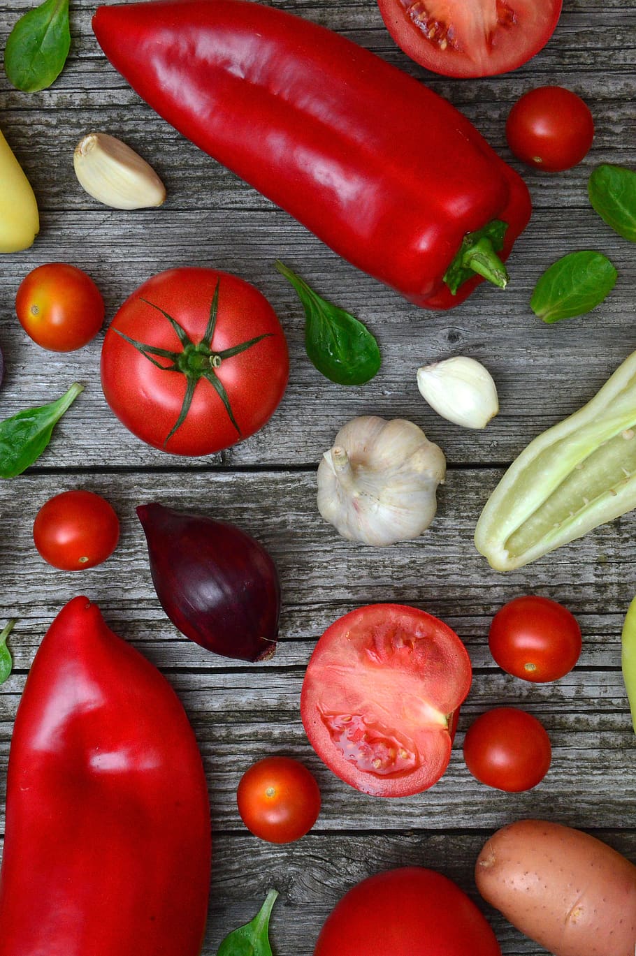 legumes, tomate, vermelho, madeira, humor, saudável, fresco, vegetariano, cru, vitamina