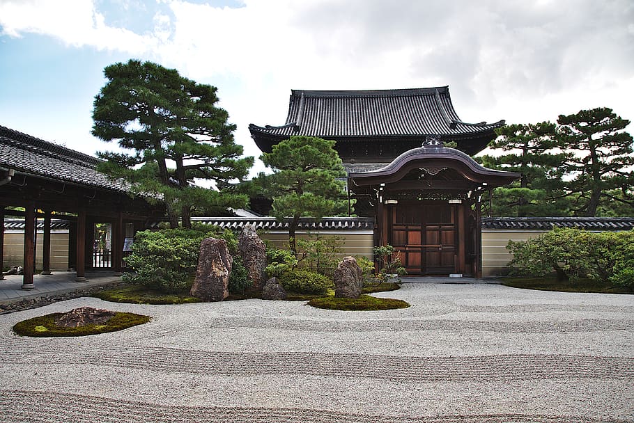 temple, garden, goal, kyoto, japan, zen, architecture, buddhism, peaceful, built structure