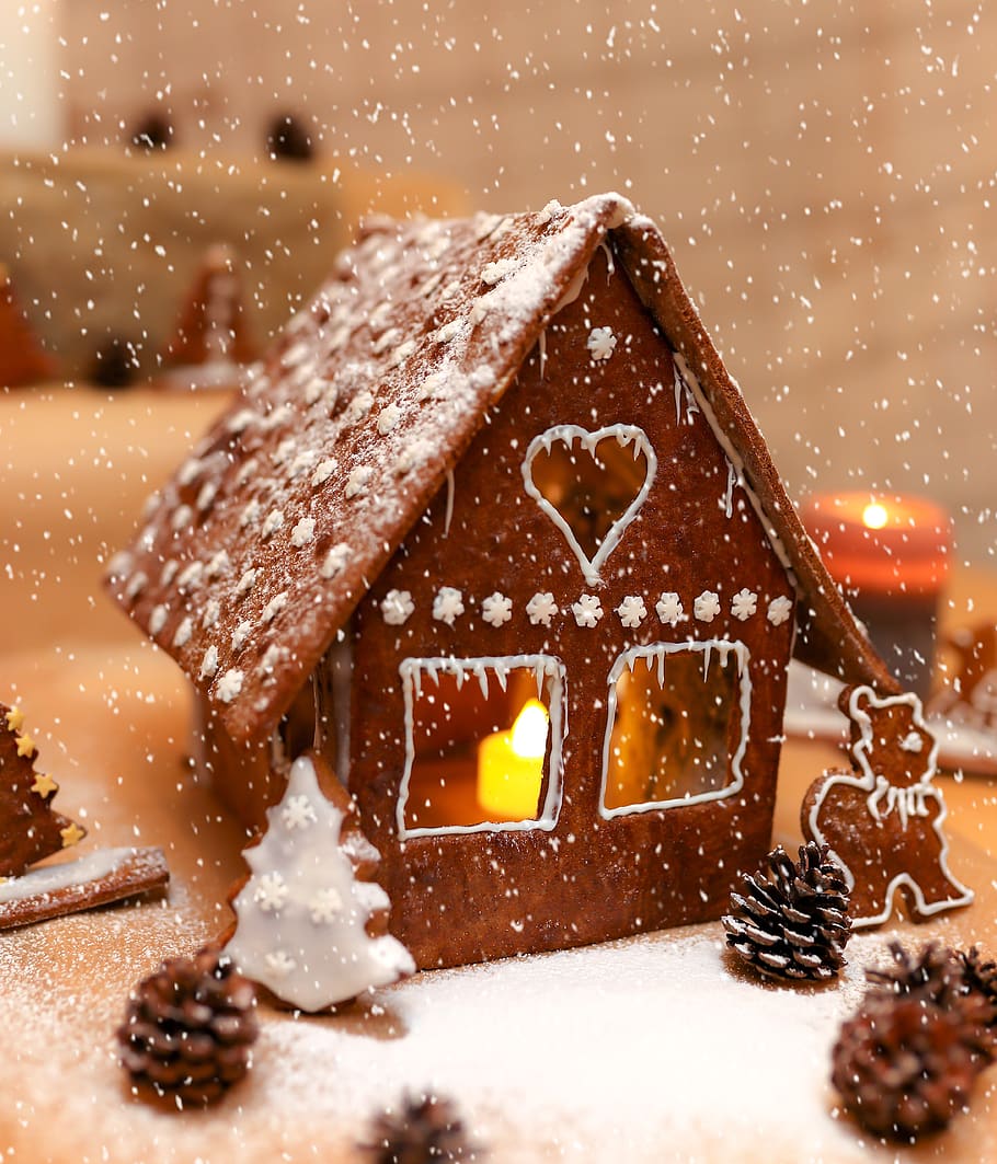 natal, roti jahe, manis, dekorasi, lezat, mempercantik, perayaan, musim dingin, buatan sendiri, kue natal