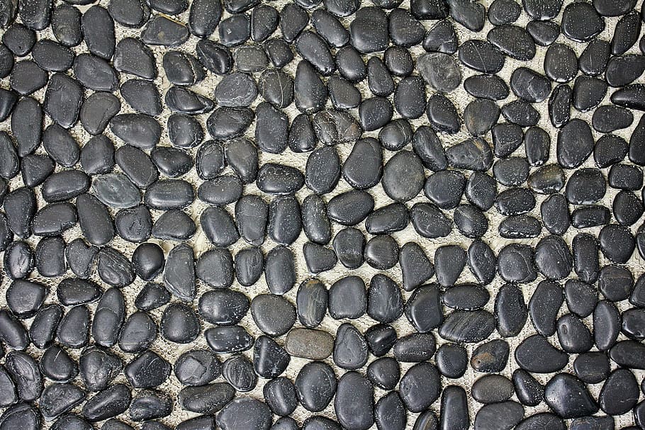 pebble, black, stone, rock, texture, backgrounds, full frame, textured, pattern, architecture