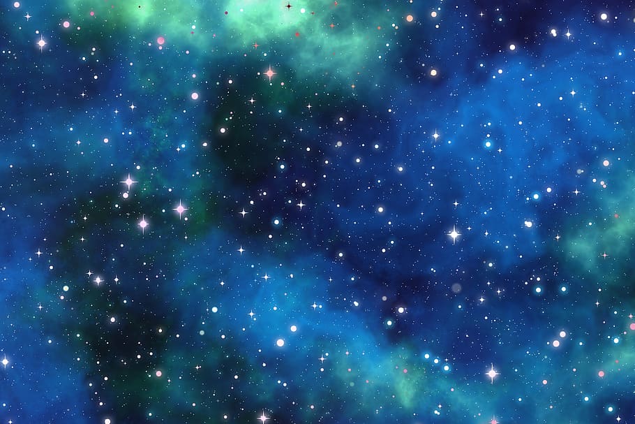 astronomia, constelação, espaço, galáxia, noite, céu, estrela - espaço, ninguém, azul, fundos