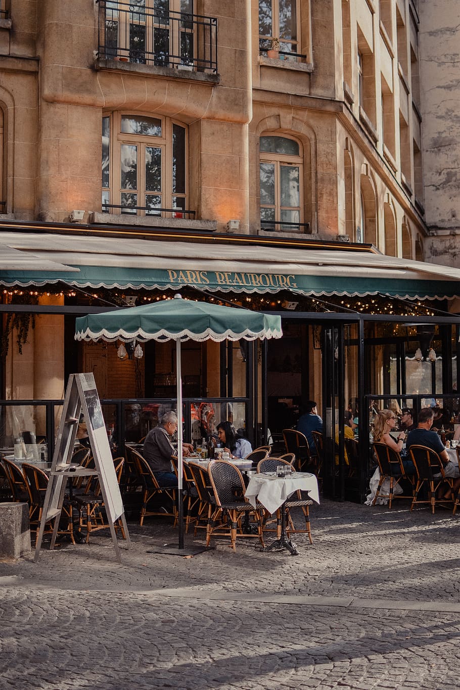 restaurante, París, Francia, bistro, café, Europa, francés, mesa, vino, ciudad