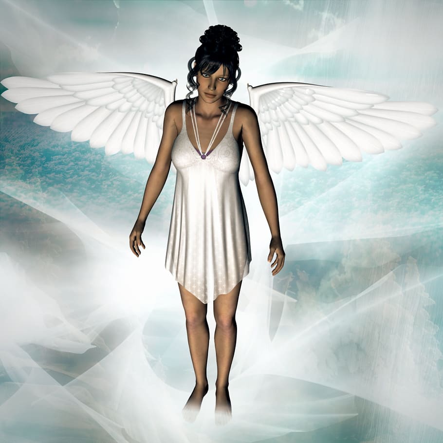 angel, fantasy, wings, femininity, digitalart, fairy, woman, female, mystic, mysticism