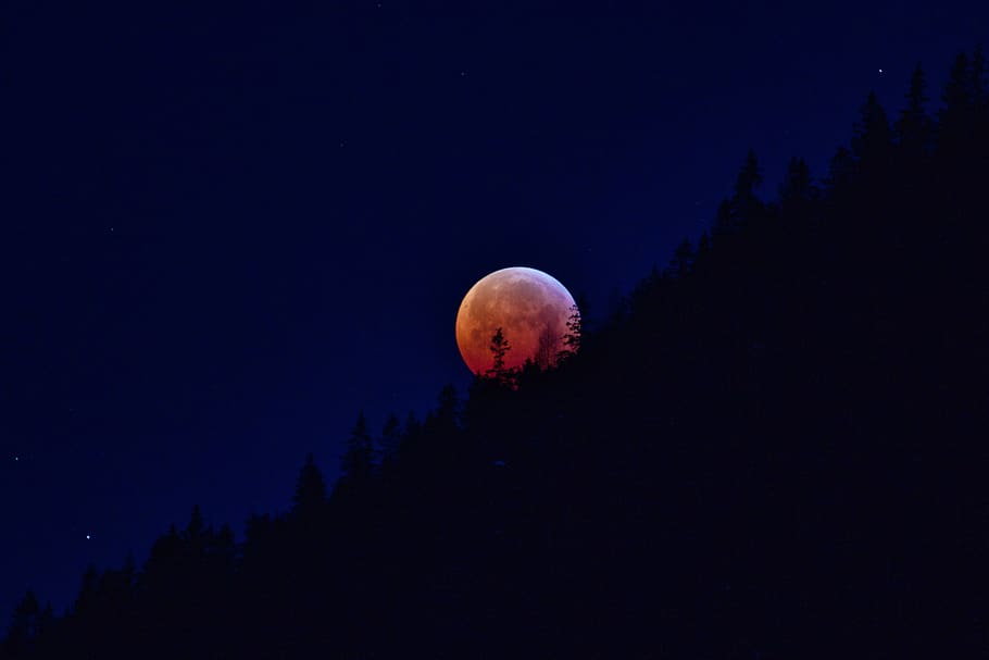 gerhana bulan, bulan super, bulan darah, sinar bulan, bulan purnama, astronomi, langit, bulan, mistik, malam