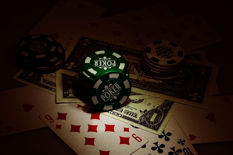 background, black, business, card, cash, casino, chip, darkness, dollar, gamble