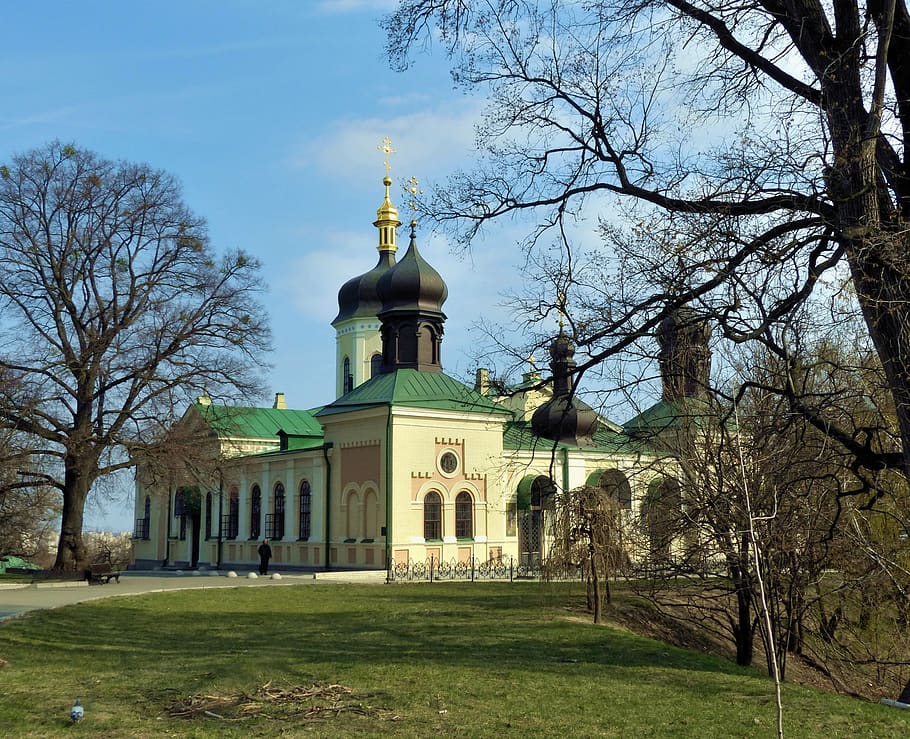 holy trinity ioninsky monastery, kiev, ukraine, church, orthodox, christianity, religion, religious, built structure, architecture