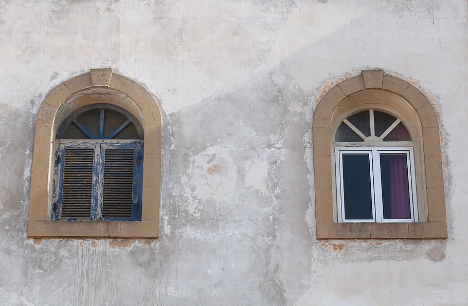 Marruecos, Essaouira, Windows, casa, arquitectura del edificio, antiguo, moderno, renovado, ventana, estructura construida