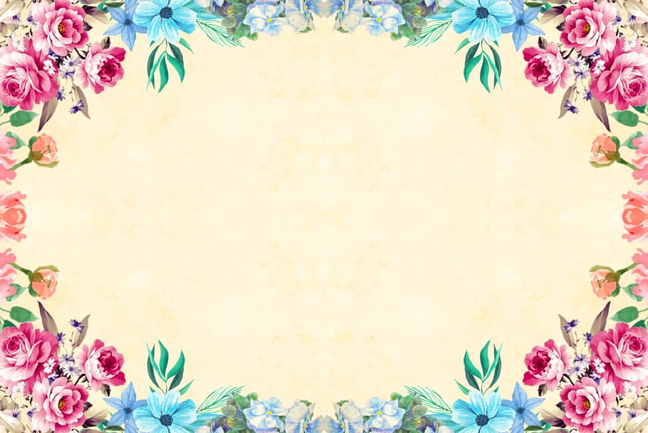 frame, flower, background, vintage, roses, bouquet, floral, cluster, leaf, decoration