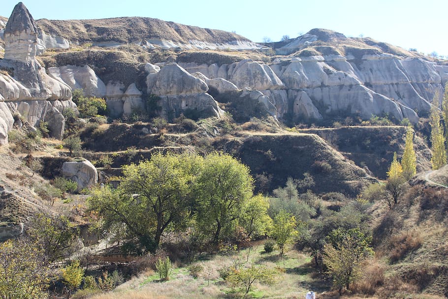 cappadocia, mountains, turkey, cave home, scenics - nature, environment, landscape, beauty in nature, mountain, rock