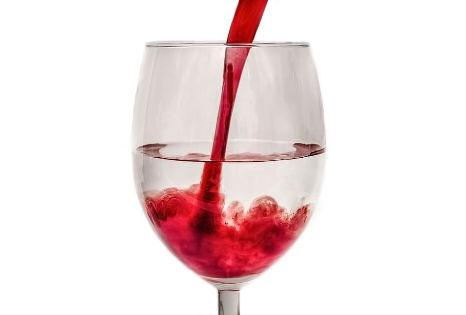 color, red, pour, glass, water, fresh, nature, food and drink, drink, wineglass