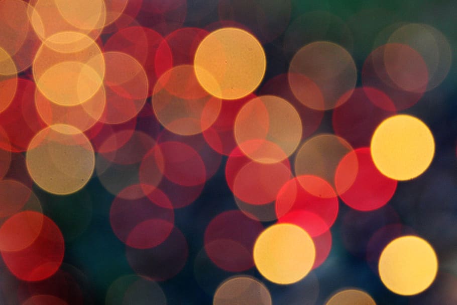 yellow, red, lights, decoration, colorful, christmas, advent, outdoor, illuminated, defocused