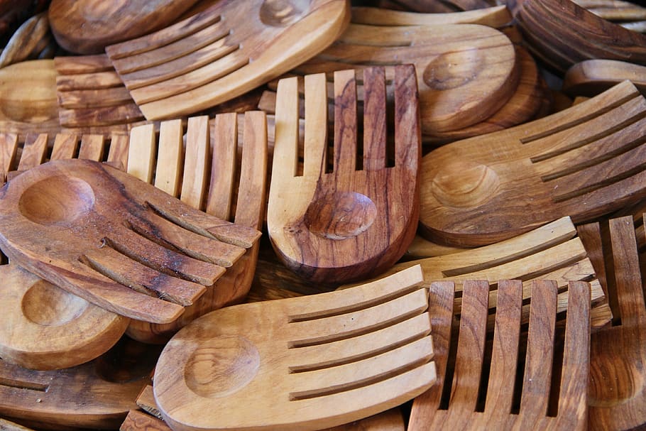 forks, olive wood, wooden forks, wooden cutlery, salad servers, kitchen cutlery, cutlery, kitchen accessories, kitchen, fork