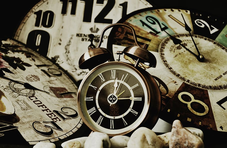tiempo, antiguo, reloj de pulsera, retro, vintage, negocios, mano, ronda, minutos, figura