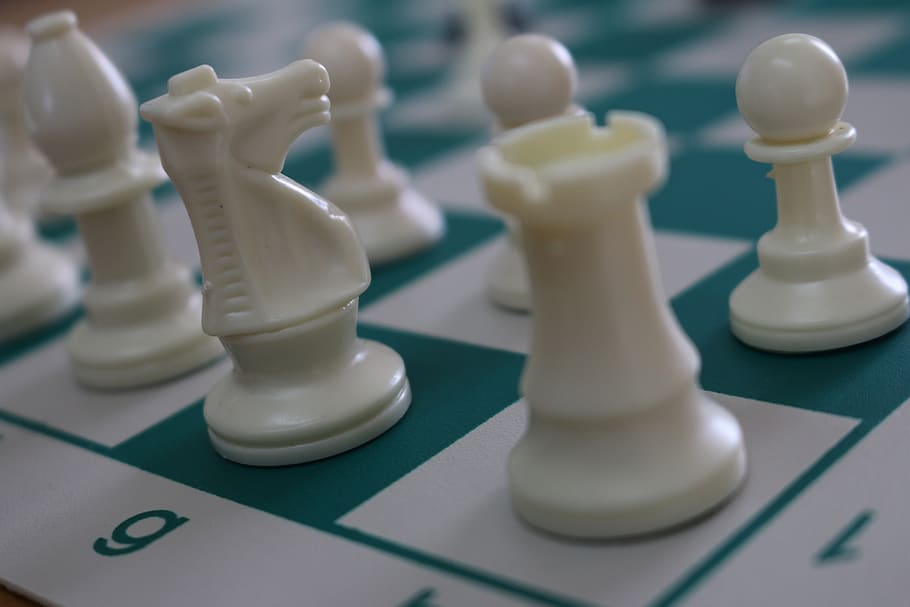 chess, games, rook, white, pawn, strategy, leisure games, board game, game, relaxation