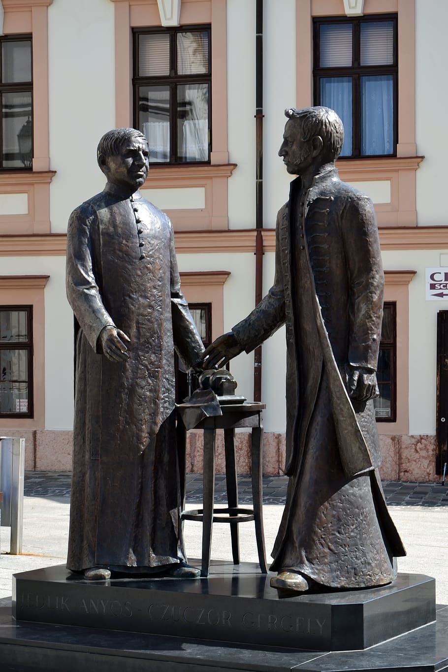 győr, jedlik candidate, five thoughts examines gregory, statue, places of interest, art, liszt ferenc street, downtown, culture, sculpture