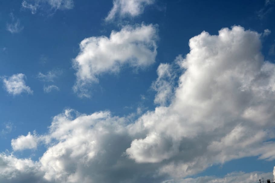 atmosfer, latar belakang, cantik, biru, langit biru, cerah, iklim, awan, cloudscape, berawan