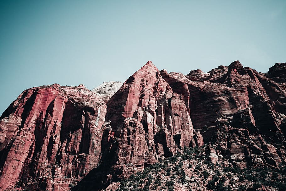 grande, picos de arenito do desfiladeiro, claro, brilhante, luz solar, Aventura, Arizona, Canyon, Deserto, Erosão