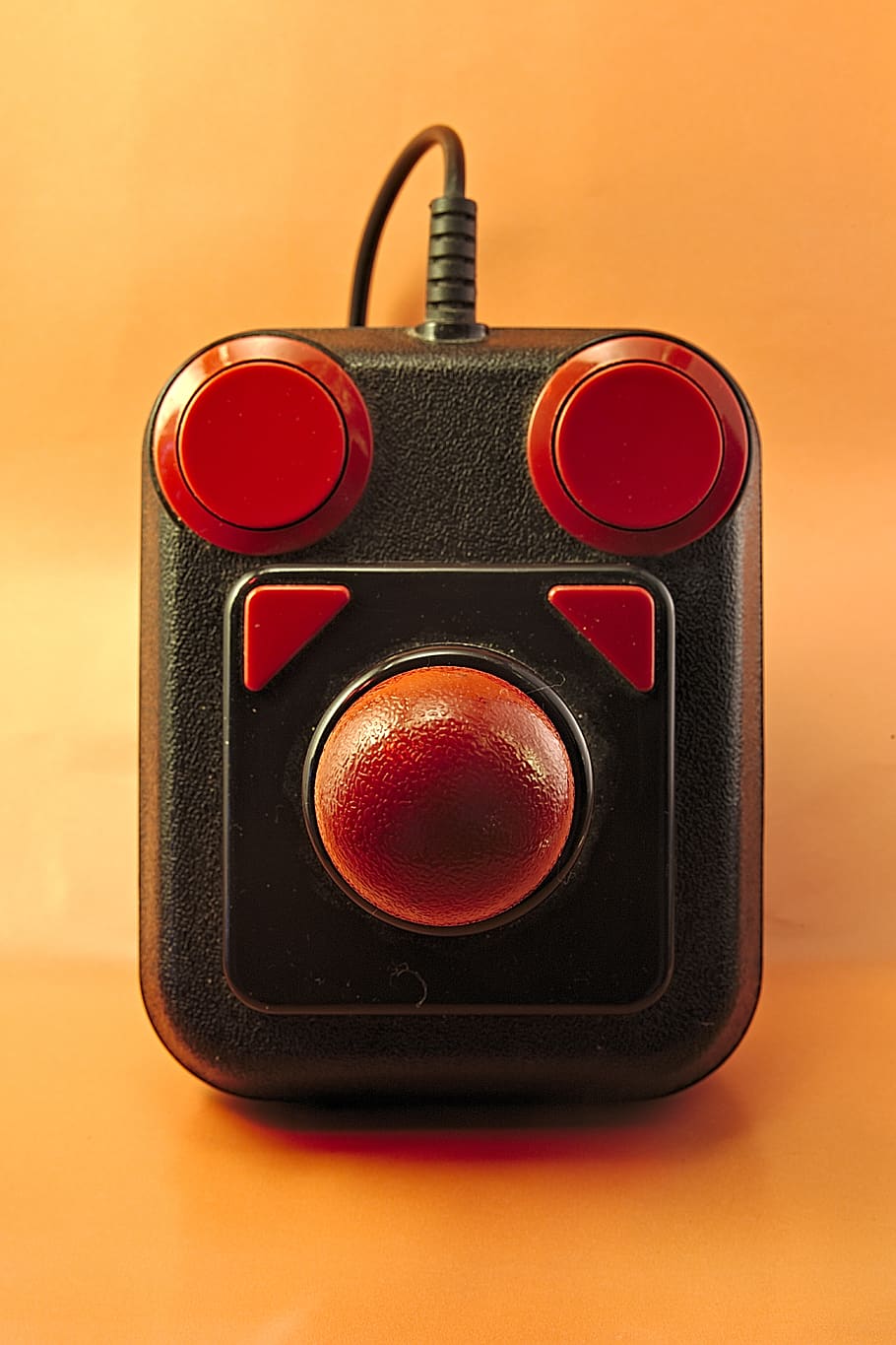 competition pro, retro, 80's, computer, joystick, abstract, red, single object, studio shot, close-up